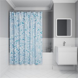 IDDIS Штора для ванной Base 200x180 см, Полиэстер (BX02P18i11) ,цвет голубой BX02P18i11 - фото 332908