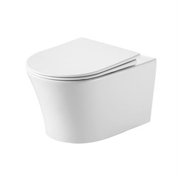 GROSSMAN Унитаз подвесной Thin Rim GR-5604SQ (520х360х355) тонкий ободок,белый с тонкой крышкой,микролифт,смыв торнадо GR-5604SQ - фото 335504
