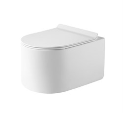 GROSSMAN Унитаз подвесной Thin Rim GR-5606SQ (500х360х362) тонкий ободок,белый с тонкой крышкой,микролифт,смыв торнадо GR-5606SQ - фото 335506