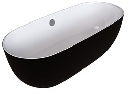 GROSSMAN Ванна отдельностоящая Classic GR-2401MB (150х75х54) цвет черный/белый матовый GR-2401MB - фото 335564
