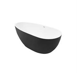 GROSSMAN Ванна отдельностоящая Fly GR-1102MB (170х80х60) цвет черный/белый матовый GR-1102MB - фото 335573