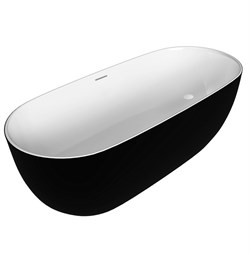 GROSSMAN Ванна отдельностоящая Classic GR-2501MB (170х80х58) цвет черный/белый матовый GR-2501MB - фото 335577