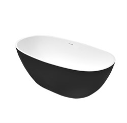 GROSSMAN Ванна отдельностоящая Classic GR-2503MB (170х87х58) цвет черный/белый матовый GR-2503MB - фото 335583