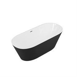 GROSSMAN Ванна отдельностоящая Forta GR-1503MB (170х75х58) цвет черный/белый матовый GR-1503MB - фото 335598