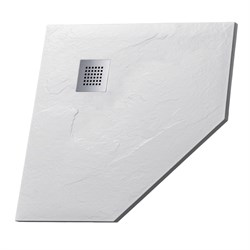 GROSSMAN Strong Душевой поддон GR-S1100100D (100х100) из искусственного камня,трапеция,белый GR-S1100100D - фото 335651