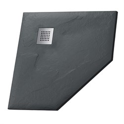 GROSSMAN Strong Душевой поддон GR-S2100100D (100х100) из искусственного камня,трапеция,графит GR-S2100100D - фото 335653