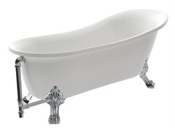 AZARIO Ванна акриловая CARDIFF 1700x760x800 свободностоящая, в комплекте с сифоном и металлическими ножками (CAR17076) CAR17076 - фото 336176