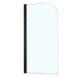 AZARIO Шторка для ванны  MERRIT 800х1400, прозрачное стекло 5 мм, покрытие EASY CLEAN, цвет профиля черный (AZ-NF6211 800 BLACK), двери распашные AZ-NF6211 800 BLACK - фото 336575