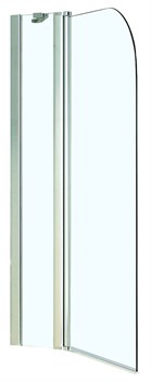AZARIO Шторка для ванны  MERRIT 1100(700+400)х1400 прозрачное стекло 6 мм, покрытие EASY CLEAN, цвет профиля серебро (AZ-NF6221 1100), двери распашные AZ-NF6221 1100 - фото 336578
