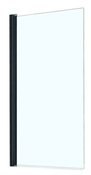 AZARIO Шторка для ванны  MERRIT 800х1400, прозрачное стекло 6 мм, покрытие EASY CLEAN, цвет профиля черный (AZ-NF6211-1 800 BLACK) AZ-NF6211-1 800 BLACK - фото 336598
