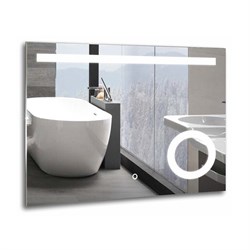 AZARIO Зеркало Лайт 800х600, LED-подсветка с диммером, сенсорный выключатель (ФР-00001377) ФР-00001377 - фото 336767