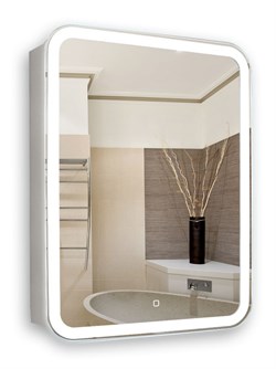 AZARIO Зеркало-шкаф Фиджи 50 508х756х140 c подсветкой и диммером (LED-00002362), цвет белый LED-00002362 - фото 337679