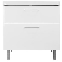 AZARIO Комплект Тумба Ника 80 Н 800х475х850 напольная, с раковиной Monte 80 (CS00082789), цвет белый CS00082789 - фото 337823