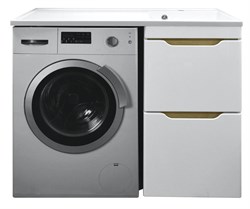 AZARIO Комплект тумба с раковиной Magenta 120 правая под стиральную машину (56) белая (CS00079141), цвет белый CS00079141 - фото 338398
