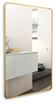 AZARIO Зеркало INCANTO 600х1000 бесконтактный сенсор, подсветка с диммером, цвет золото (LED-00002558) LED-00002558 - фото 338401