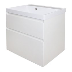 AZARIO Комплект тумба Velluto 60 600х450х660 подвесная, с раковиной Slim 60, белый матовый (CS00088601), цвет белый матовый CS00088601 - фото 338607