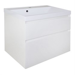 AZARIO Комплект тумба Velluto 70 700х450х660 подвесная, с раковиной Slim 70, белый матовый (CS00088602), цвет белый матовый CS00088602 - фото 338622