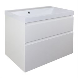 AZARIO Комплект тумба Velluto 80 800х450х660 подвесная, с раковиной Slim 80, белый матовый (CS00088603), цвет белый матовый CS00088603 - фото 338638