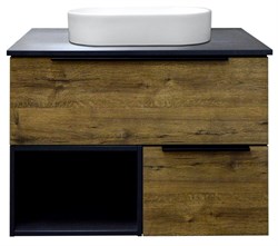 AZARIO Тумба подвесная Gris 75 750х500х560 с нишей, без столешницы, цвет Дуб Веллингтон (CS00080429), цвет Дуб веллингтон CS00080429 - фото 338789
