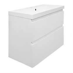 AZARIO Комплект Тумба Viola 80/2800х450х650 подвесная, с раковиной Астория 80, белый матовый (CS00097143), цвет белый матовый CS00097143 - фото 338893