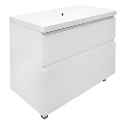 AZARIO Комплект Тумба Viola 100/2Н 1000х450х850 напольная, с раковиной Астория 100, белый матовый (CS00097146), цвет белый матовый CS00097146 - фото 338917