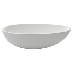 AZARIO Раковина 600x350x160 накладная из искусственного камня, белая матовая (AZ-1216S) AZ-1216S - фото 339164