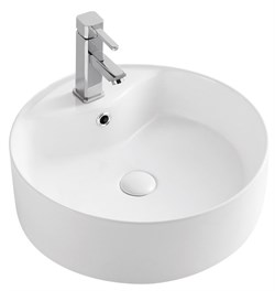 AZARIO Раковина накладная 460х170 круглая, белая (AZ-3018 SP) AZ-3018 SP - фото 339546