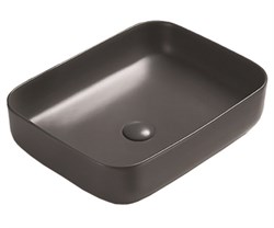 AZARIO Раковина накладная 500х390х130 цвет тёмно-серый матовый (AZ-78109MDH) AZ-78109MDH - фото 339809