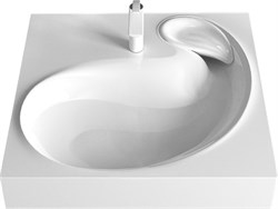 AZARIO Раковина подвесная SOFT 60 607х600х110 для установки над стиральной машиной, белая (CS00078299) CS00078299 - фото 339828