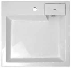 AZARIO Раковина подвесная Slim 600х600х110 литьевой мрамор, белая (CS00078302) CS00078302 - фото 339846