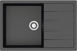 AZARIO Кухонная мойка Vision 750x505x218 искусственный мрамор, цвет черный (CS00078339) CS00078339 - фото 339887