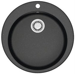 AZARIO Кухонная мойка Vital 507x507x200 искусственный мрамор, цвет Черный (CS00078345) CS00078345 - фото 339899