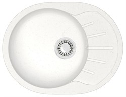 AZARIO Кухонная мойка Light 575х440х215) искусственный мрамор, цвет Белый (CS00079917) CS00079917 - фото 340014
