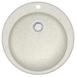 AZARIO Кухонная мойка Vital 507x507x200 искусственный мрамор, цвет Хлопок (CS00079704) CS00079704 - фото 340044