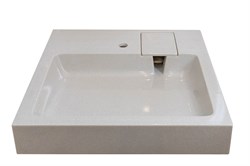 AZARIO Раковина подвесная Monako 600х600х85 литьевой мрамор, бежевая (CS00079880) CS00079880 - фото 340047