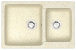 AZARIO Кухонная мойка Grand 765х500х190 двойная, искусственный мрамор, цвет бежевый (CS00079902) CS00079902 - фото 340052