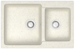 AZARIO Кухонная мойка Grand 765х500х190 двойная, искусственный мрамор, цвет Хлопок (CS00079904) CS00079904 - фото 340058