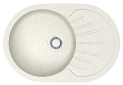 AZARIO Кухонная мойка Flora 730x450x215 искусственный мрамор, цвет хлопок (CS00079914) CS00079914 - фото 340073