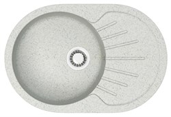 AZARIO Кухонная мойка Flora 730x450x215 искусственный мрамор, цвет светло серый (CS00079916) CS00079916 - фото 340079
