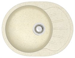 AZARIO Кухонная мойка Light 575х440х215) искусственный мрамор, цвет Бежевый (CS00079919) CS00079919 - фото 340082