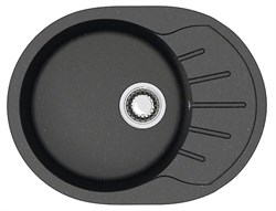 AZARIO Кухонная мойка Light 575х440х215) искусственный мрамор, цвет Черный (CS00079920) CS00079920 - фото 340085