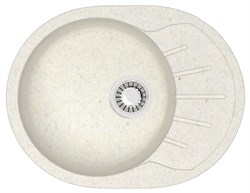 AZARIO Кухонная мойка Light 575х440х215) искусственный мрамор, цвет Хлопок (CS00079921) CS00079921 - фото 340088