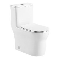 AZARIO Унитаз-моноблок  SINTO 720х390х765 напольный, в комплекте с сиденьем дюропласт микролифт, белый (AZ-1098) AZ-1098 - фото 340481