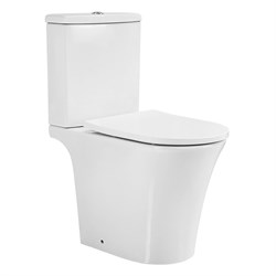 AZARIO Унитаз-компакт  VISE 640х365х820 напольный, безободковый, в комплекте с быстросъемным сиденьем микролифт (AZ-1343BT) AZ-1343BT - фото 340601