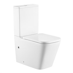 AZARIO Унитаз-компакт  Terra 610х365х835 напольный, безободковый, система смыва "Скрытое торнадо", в комплекте с быстросъемным сиденьем микролифт (AZ-6003-A) AZ-6003-A - фото 340732