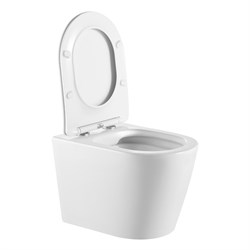 AZARIO Унитаз подвесной  UNO 365х485x365 , безободковый, в комплекте с быстросъемным сиденьем микролифт (AZ-2380) AZ-2380 - фото 340745