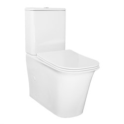 AZARIO Унитаз-компакт  VELISE 355х625x810 напольный, безободковый в комплекте с быстросъемным сиденьем микролифт (AZ-1222A) AZ-1222A - фото 341123