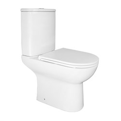 AZARIO Унитаз-компакт  Kano 370х630х800 напольный, безободковый, в комплекте с быстросъемным сиденьем микролифт (93590) 93590 - фото 341180