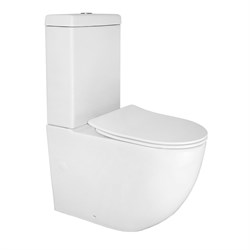 AZARIO Унитаз-компакт  Renda 615х365х840 напольный, безободковый,  в комплекте с арматурой, сиденье микролифт, белый (AZ-8693) AZ-8693 - фото 341531