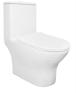 AZARIO Унитаз-моноблок  Terni 670x350x760 горизонтальный слив, быстросъемное сиденье микролифт (AZ-8618) AZ-8618 - фото 341657